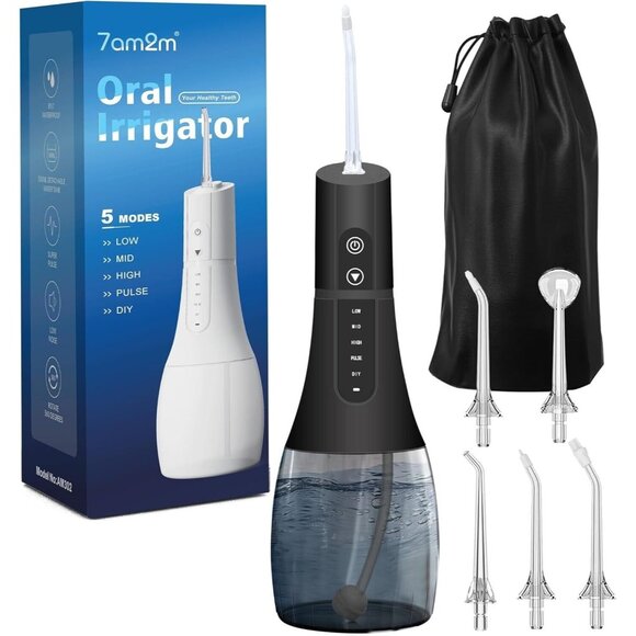 5-Speed Dental Water Flosser Oral Irrigator Teeth Cleaner for Braces, Retainers - Picture 1 of 6